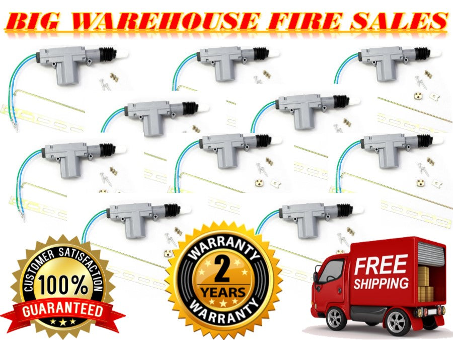 10 American Terminal Power Door Lock KIT Universal CAR ACTUATORS 12-Volt Motor