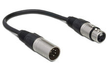 Load image into Gallery viewer, Hosa DMX-106 Male 5-pin DMX to Female 3-pin DMX Adapter Cable - 6 inch