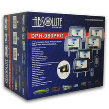 Load image into Gallery viewer, Absolute DPH-980PKGC 9.5" Pair Cream Headrest TFT/LCD Monitor DVD/USB/SD Package