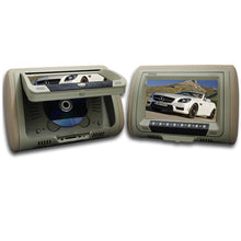 Load image into Gallery viewer, Absolute DPH-980PKGC 9.5" Pair Cream Headrest TFT/LCD Monitor DVD/USB/SD Package