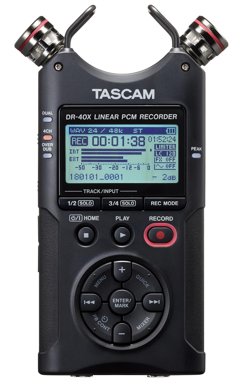 Tascam DR-40X Portable Four-Track Digital Audio Recorder and USB Audio Interface