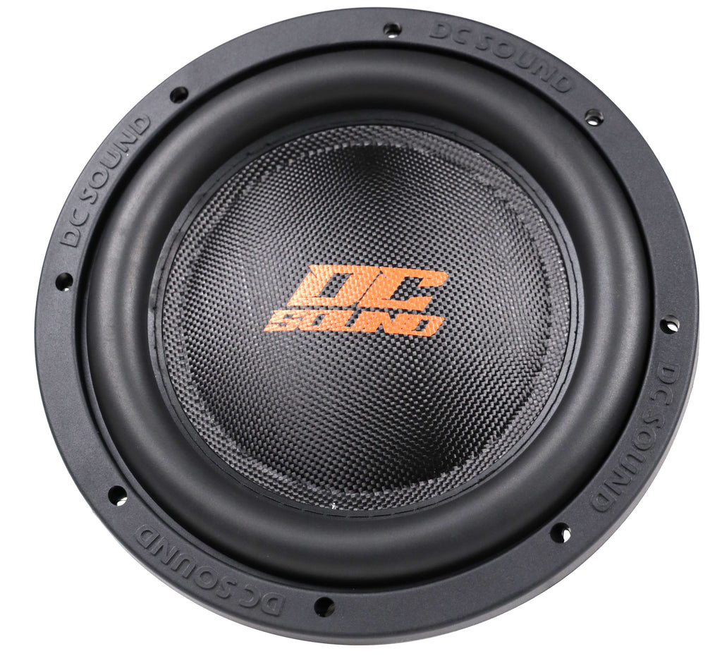 2 DC Sound DSW2000 10" Shallow-Mount Subwoofer 2000W + Ported Box + 0G Amp Kit
