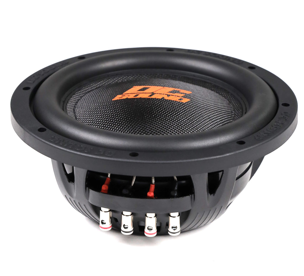 2 DC Sound DSW2000 10" Shallow-Mount Subwoofer 2000W + Ported Box + 4G Amp Kit