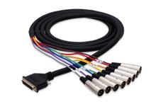 Load image into Gallery viewer, Hosa DTM-805 8-channel DB25 to XLR Male Snake 16.5 foot