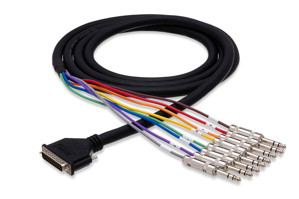 Hosa DTP-802 8-channel DB25 to 1/4 inch TRS Snake 6.6 foot