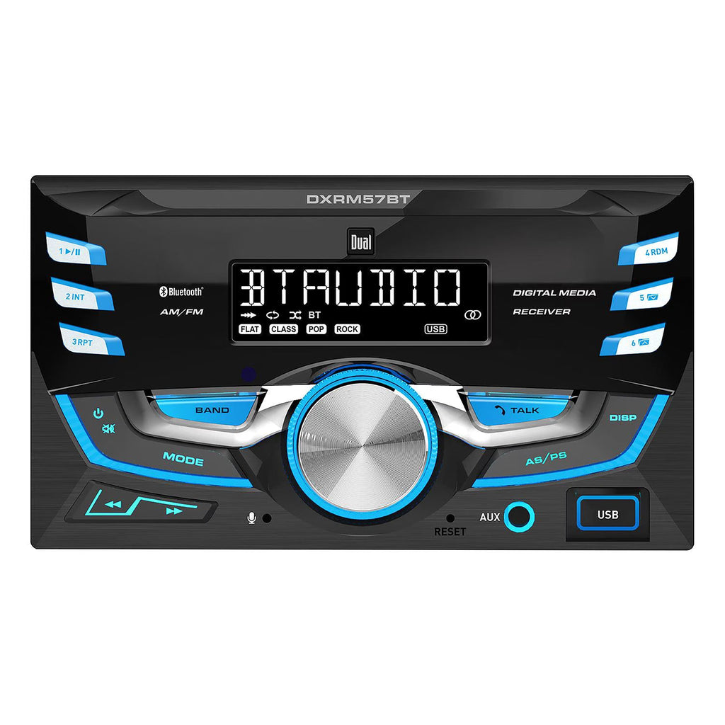 Dual XDM27BT Digital Media Receiver + 2 Absolute TQ654 6.5" 4-Way Car Speakers Package (Copy)