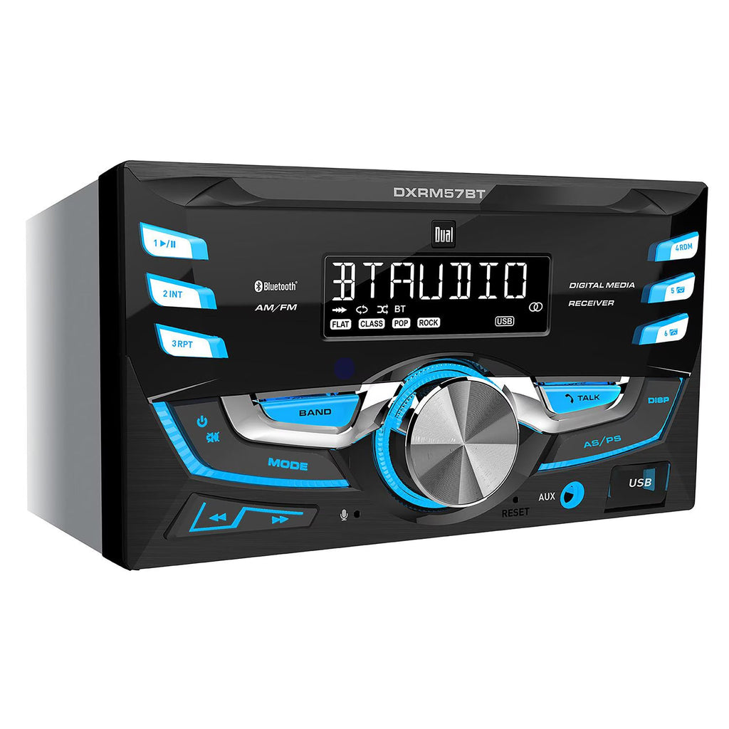 Dual XDM27BT Digital Media Receiver + 2 Soundstream PS-65 6.5" 4-Way Car Speakers Package