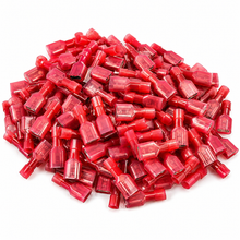 Load image into Gallery viewer, 100pcs Red Nylon Female Quick Disconnect Insulated Connectors 22-18 Gauge .187