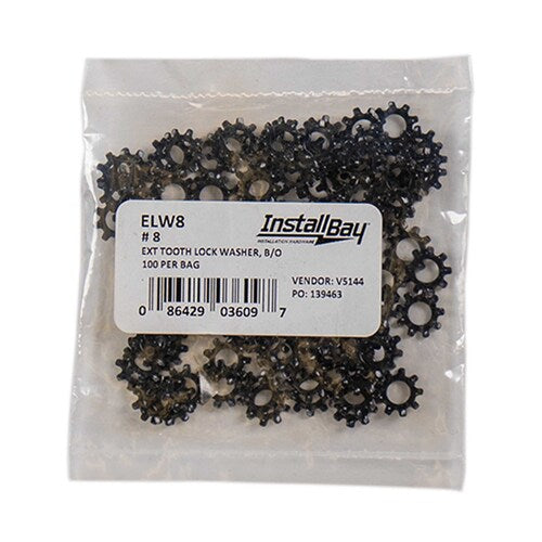 Install Bay ELW8 Lock Washer #8 External - Package of 100