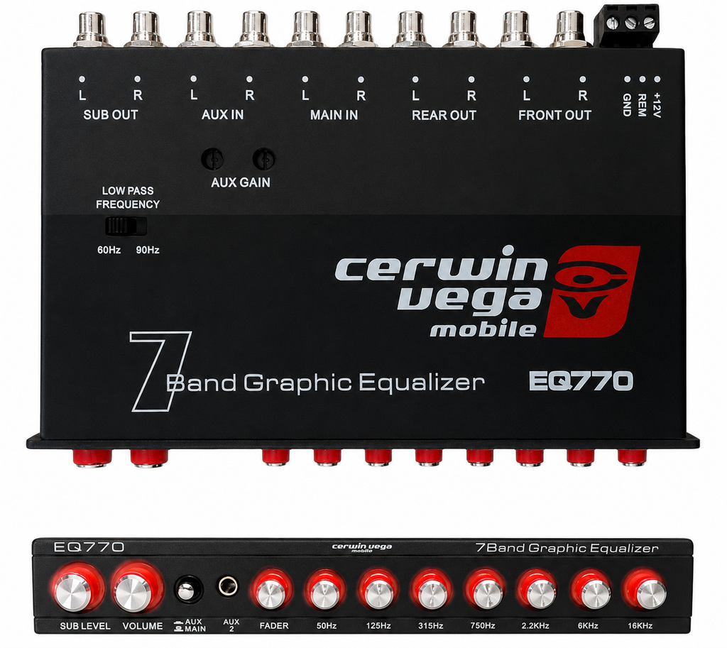 Audio Control The Epicenter & Cerwin-Vega EQ-770 & 2 12' Copper Rca Cable