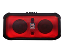 Load image into Gallery viewer, MR DJ FIRE-FLAME Double 6.5" Rechargeable Portable Karaoke Speaker with Party Flame Lights Microphone TWS USB FM Radio