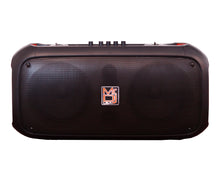 Load image into Gallery viewer, MR DJ FIRE-FLAME Double 6.5" Rechargeable Portable Karaoke Speaker with Party Flame Lights Microphone TWS USB FM Radio