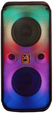 Load image into Gallery viewer, MR DJ FLAME2200 6.5" X 2 Rechargeable Portable Bluetooth Karaoke Speaker with Party Flame Lights Microphone TWS USB FM Radio