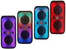 Load image into Gallery viewer, 2 MR DJ 6.5" X 2 Rechargeable Bluetooth Karaoke Speaker Lights Mic TWS USB