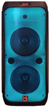 Load image into Gallery viewer, MR DJ FLAME4200 10" X 2 Rechargeable Portable Bluetooth Karaoke Speaker with Party Flame Lights Microphone TWS USB FM Radio + 54-LED Slim Par Wash DJ Light