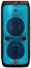 Load image into Gallery viewer, 2 MR DJ FLAME4200 10" X 2 Rechargeable Portable Bluetooth Karaoke Speaker with Party Flame Lights Microphone TWS USB FM Radio