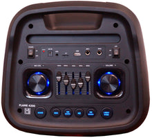 Load image into Gallery viewer, MR DJ FLAME4200 10" X 2 Rechargeable Portable Bluetooth Karaoke Speaker with Party Flame Lights Microphone TWS USB FM Radio + 7-LED Moving Head DJ Light