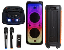 Load image into Gallery viewer, MR DJ FLAME5500LED 2 x 12" Bluetooth PA Party Speakers Liquid Crystal LED TWS FM USB