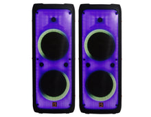 Load image into Gallery viewer, 2 MR DJ FLAME5500LED Professional Portable Dual 12” 3-Way Full-Range Powered/Active DJ PA Multipurpose Live Sound Bluetooth Loudspeaker