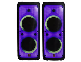 2 MR DJ FLAME5500LED Professional Portable Dual 12