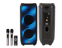 Load image into Gallery viewer, MR DJ FLAME5500LED+ 5500W Dual 12” Bluetooth Rechargeable Party Speaker Flame LED Lights 2 Wireless Mic TWS Portable DJ PA System