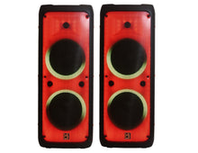 Load image into Gallery viewer, 2 MR DJ FLAME5500LED Bluetooth PA Party Speakers Liquid Crystal LED 2 x 12" TWS FM USB