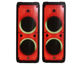 2 MR DJ FLAME5500LED Professional Portable Dual 12