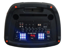 Load image into Gallery viewer, MR DJ FLAME5500LED Dual 12” Karaoke Party Speaker Rechargeable PA System with 2 Wireless Mics, Flame LED Lights, TWS, Portable DJ Sound System
