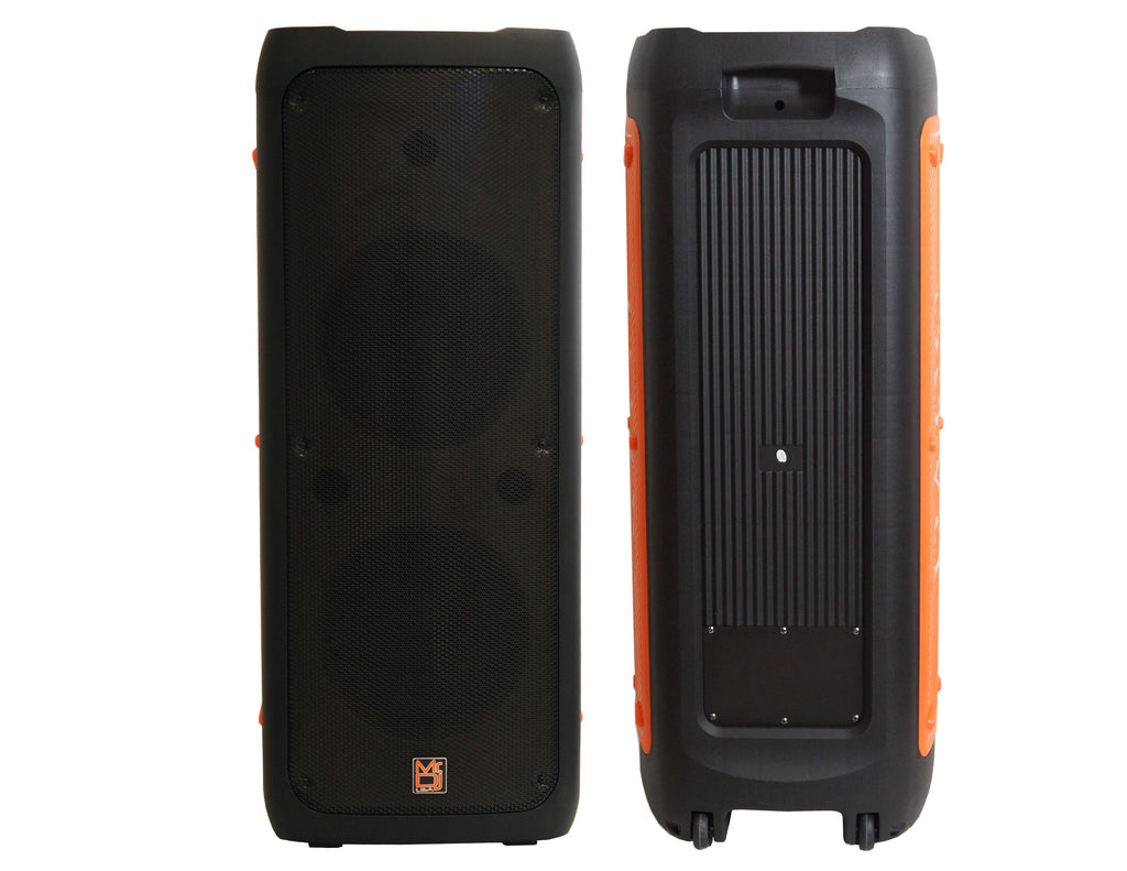MR DJ FLAME5500LED DUAL 12" TWS Colorful Flame Lighting Rechargeable Bluetooth Speaker 5500 Watts