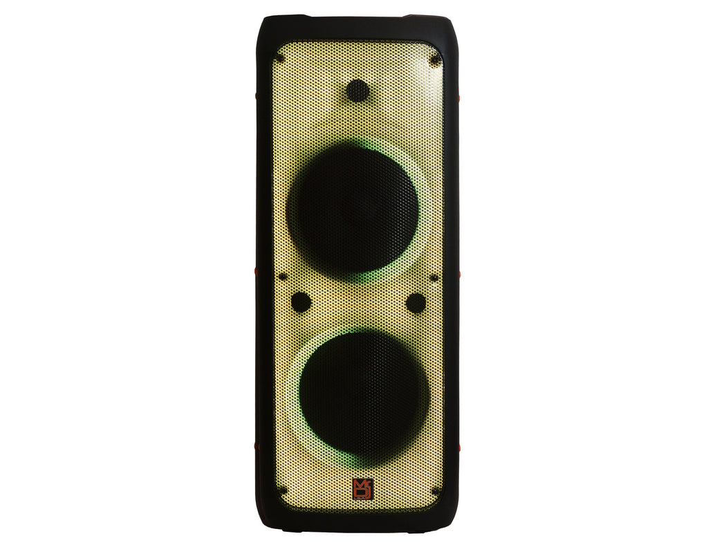 MR DJ FLAME5500LED DUAL 12" TWS Colorful Flame Lighting Rechargeable Bluetooth Speaker 5500 Watts