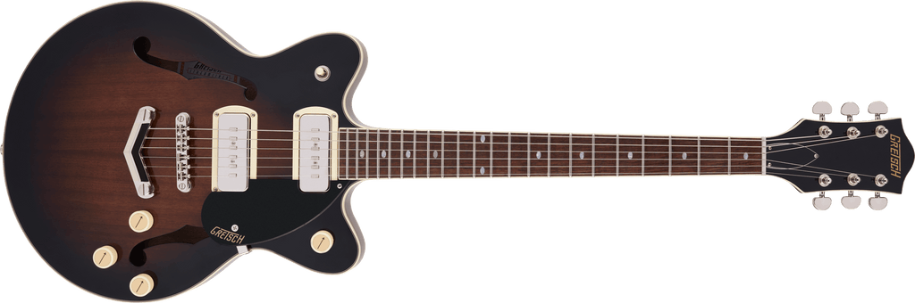 Gretsch G2655-P90 Streamliner™ Center Block Jr. Double-Cut P90 with V-Stoptail, Laurel Fingerboard, Brownstone