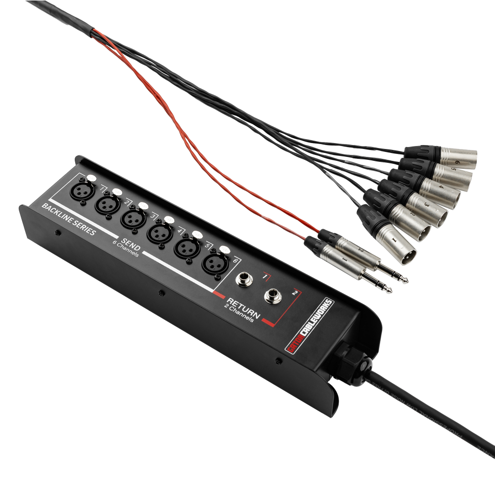 Gator CableWorks GCWB-DS8X0-50 Backline Series 8×0 Drop Snake – 50 Feet