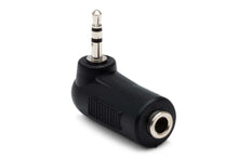 Load image into Gallery viewer, Hosa GMP-467 3.5mm TRS Female to 2.5mm TRS Male Right-angle Adapter