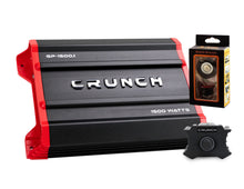 Load image into Gallery viewer, Crunch Ground Pounder GP-1500.1 1500W Max Monoblock Subwoofer Class AB 1500 Watts Car Amplifier with Absolute Magnet Phone Holder Bundle