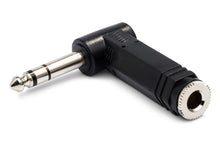 Load image into Gallery viewer, Hosa GPP-273 1/4 inch TRS Female to 1/4 inch TRS Male Right Angle Adapter
