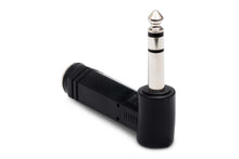 Load image into Gallery viewer, Hosa GPP-273 1/4 inch TRS Female to 1/4 inch TRS Male Right Angle Adapter