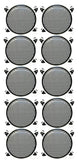 10 Absolute 10'' Inch Car Audio Speaker Woofer Subwoofer Metal Black Waffle Grill Cover