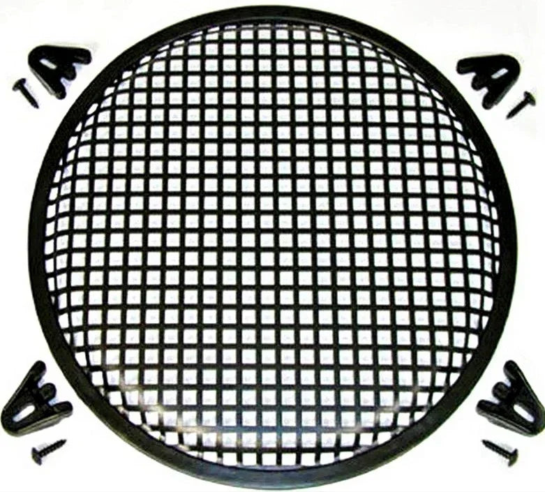 8" INCH WAFFLE SPEAKER SUB WOOFER METAL GRILLS WITH CLIPS AND SCREWS DJ-CAR-HOME