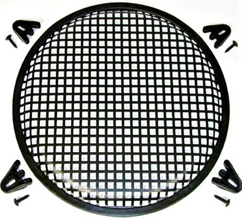 12" Inch Universal Speaker Subwoofer Grill Mesh Cover W/ Clips Screws Guard