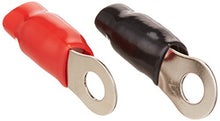 Load image into Gallery viewer, Absolute GRT00-2 1/0 Gauge Crimp Ring Terminals Connectors 2-Pack (Red, Black)