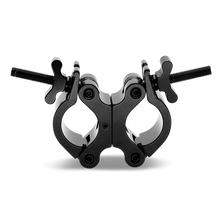 Load image into Gallery viewer, Galaxy Stage GS-C110P Double Swivel Cheeseboro Clamp Heavy-Duty Adjustable Truss Connector Black