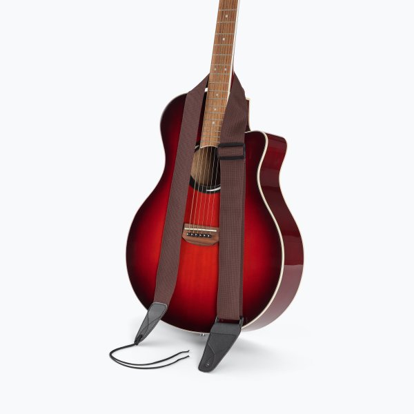 On-Stage GSA10BR Guitar Strap with Leather Ends