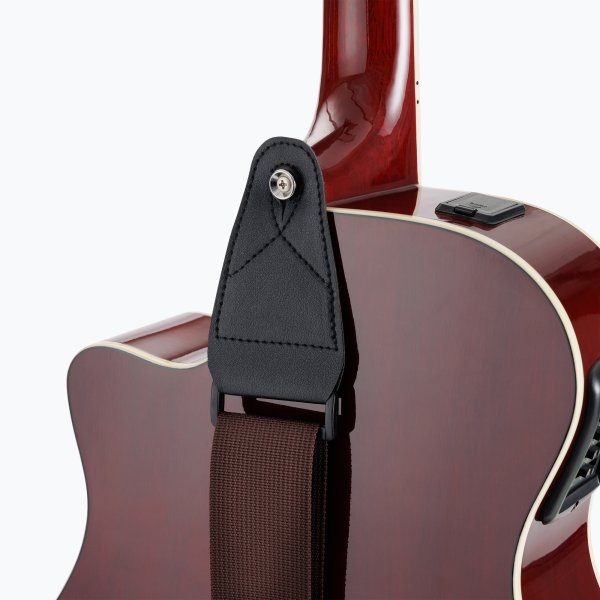 On-Stage GSA10BR Guitar Strap with Leather Ends