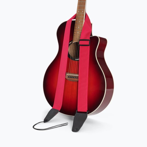 On-Stage GSA10BU Guitar Strap with Leather Ends