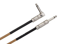 Load image into Gallery viewer, Hosa GTR-518R Straight to Right Angle Guitar Cable 18 foot Tweed