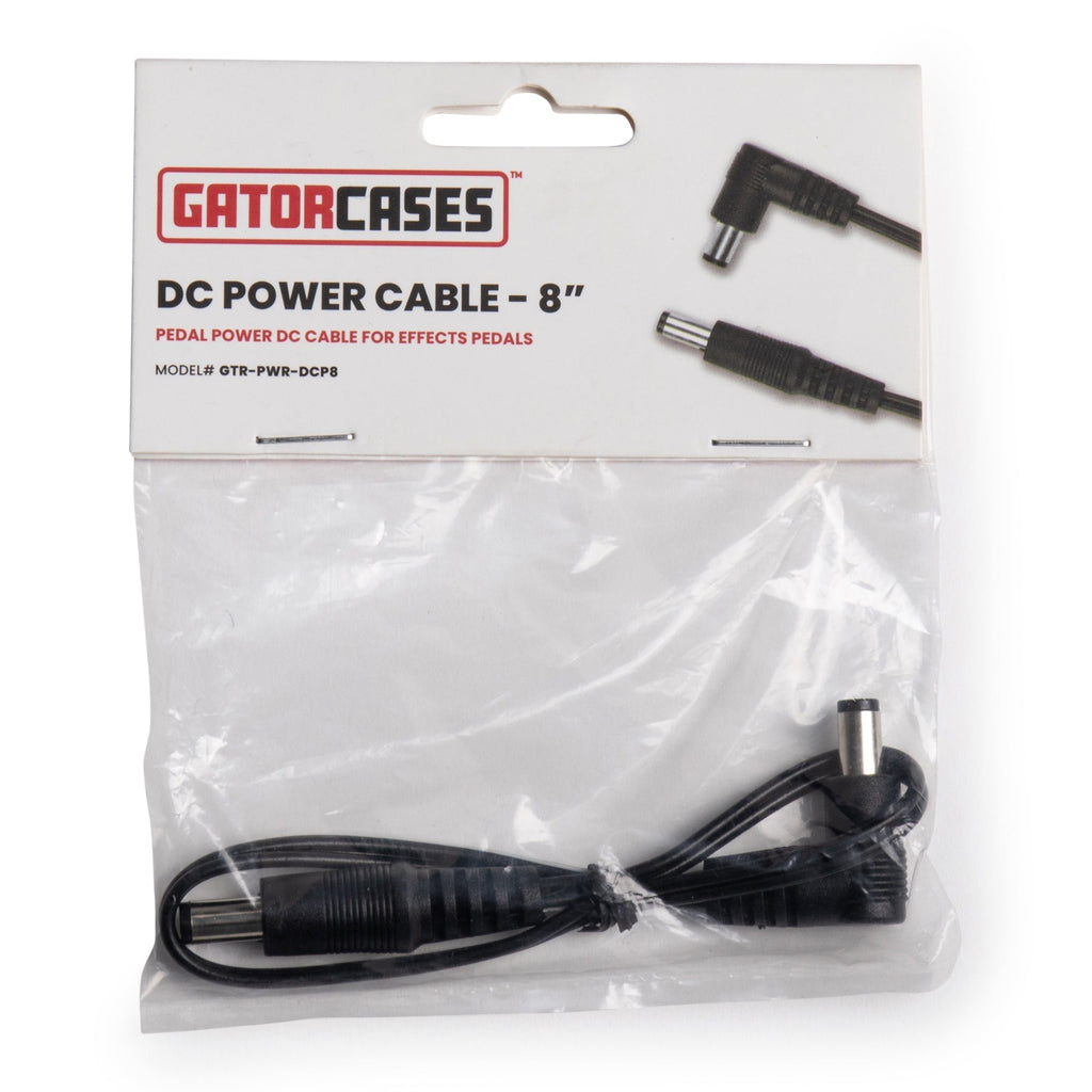 Gator Cases GTR-PWR-DCP8 Single DC Power Cable for Pedals – 8″ Long