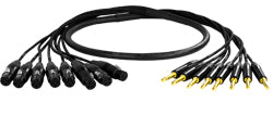 Mogami GOLD 8 TRSXLRF-20 8 Channel Analog Snake Cable, 8x 1/4" TRS Male to 8x XLR Female - 20 foot