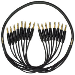Mogami GOLD 8 TRSTRS-20 8 x 1/4" TRS Male to 8 x 1/4" TRS Male Fan-Out Audio Snake Cable - 20 foot