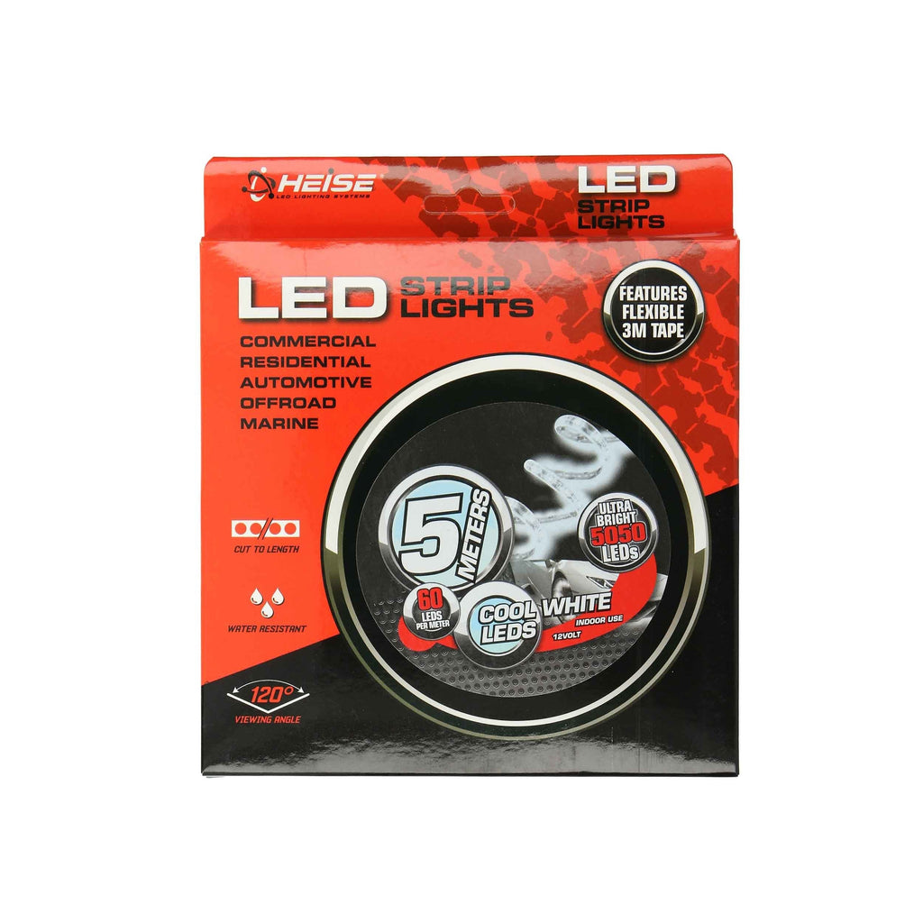 Heise H-CW550I Cool White 5050 Indoor LED Strip - 5 Meter, Retail