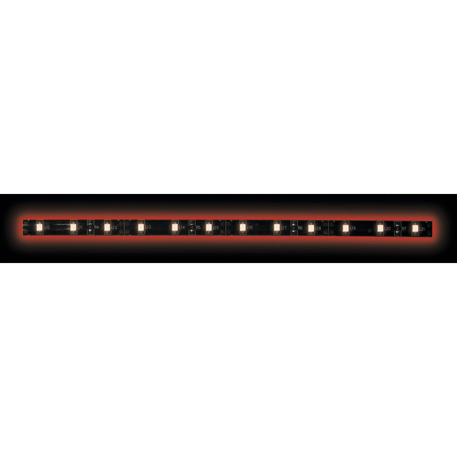 Heise H-R335-BLK 3528 Red/Black Light Strip with Black Base - 3 Meter, 60 LED, Retail